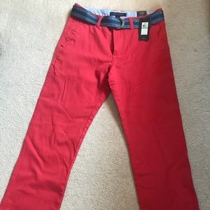 Tommy Hilfiger Boys sz 16 khakis (red color)